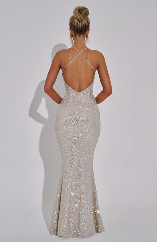 Meridith Maxi Dress - Champagne - Napalia