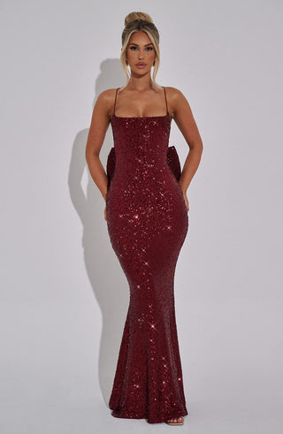 Meridith Maxi Dress - Wine - Napalia