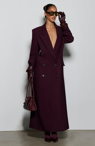 Michelle Coat - Plum - Napalia