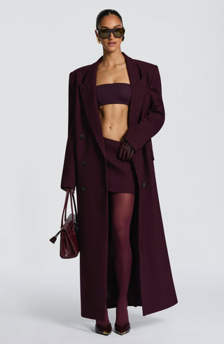 Michelle Coat - Plum - Napalia
