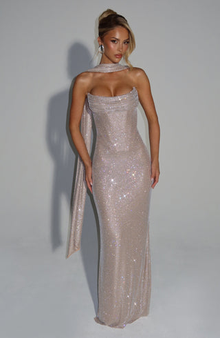 Mirabella Maxi Dress - Nude - Napalia