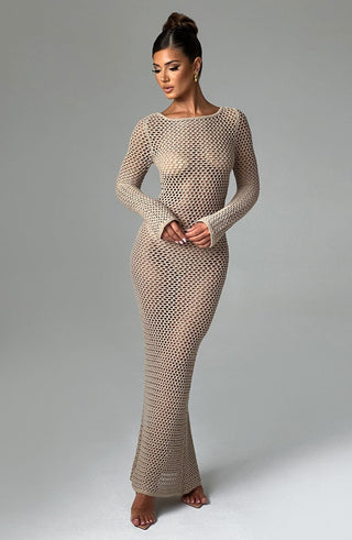 Moana Maxi Dress - Beige - Napalia