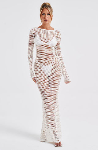 Moana Maxi Dress - White - Napalia