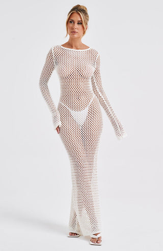 Moana Maxi Dress - White - Napalia
