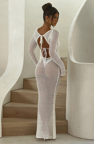 Moana Maxi Dress - White - Napalia