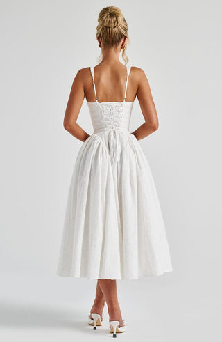 Monroe Midi Dress - Ivory - Napalia