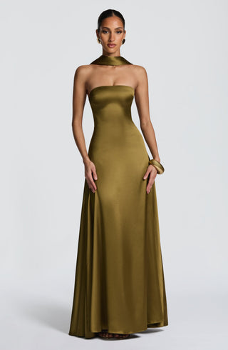 Morven Maxi Dress - Deep Olive - Napalia