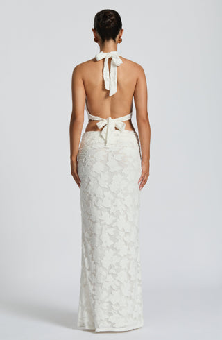 Myra Maxi Skirt - Ivory - Napalia