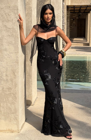 Nefertiti Maxi Dress - Black - Napalia