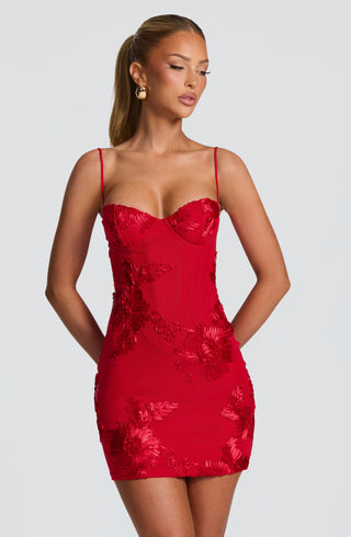 Nefertiti Mini Dress - Red - Napalia