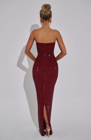 Neriah Maxi Dress - Wine - Napalia