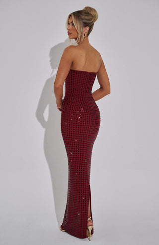 Neriah Maxi Dress - Wine - Napalia