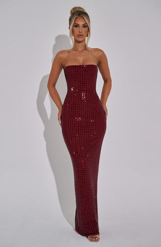 Neriah Maxi Dress - Wine - Napalia