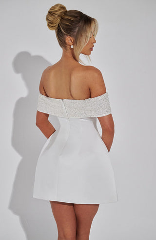 Noelle Mini Dress - Ivory - Napalia