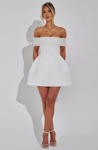 Noelle Mini Dress - Ivory - Napalia