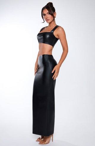 Odetta Maxi Skirt - Black - Napalia