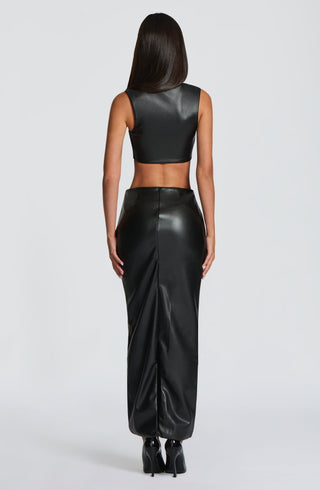 Odetta Maxi Skirt - Black - Napalia