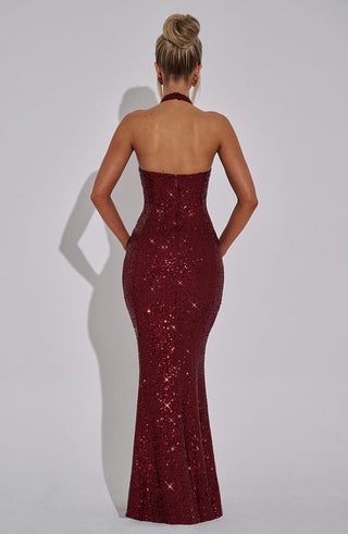 Odette Maxi Dress - Wine - Napalia