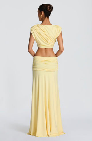 Paige Maxi Skirt - Lemon - Napalia
