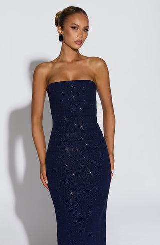 Pandra Maxi Dress - Navy Sparkle - Napalia
