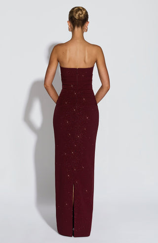 Pandra Maxi Dress - Wine Sparkle - Napalia