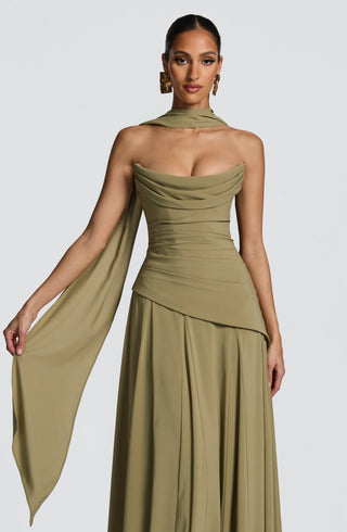 Patricia Maxi Dress - Sage - Napalia