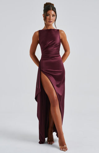 Peggy Maxi Dress - Cherry Lacquer - Napalia