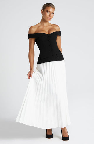 Penny Midi Skirt - Ivory - Napalia