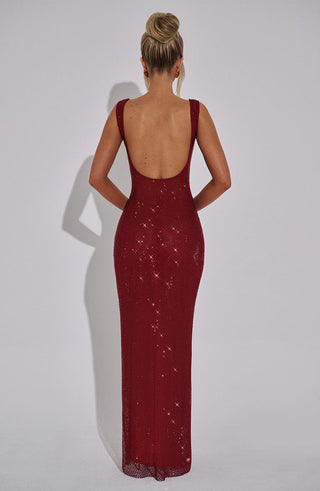 Petra Maxi Dress - Wine - Napalia