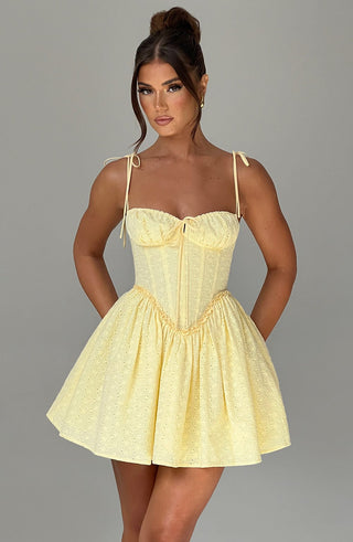Phoebe Mini Dress - Lemon - Napalia