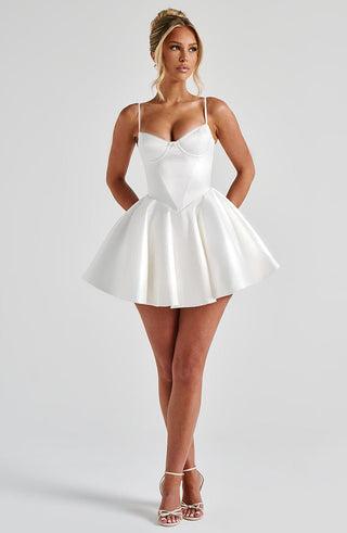 Poppy Mini Dress - Ivory - Napalia