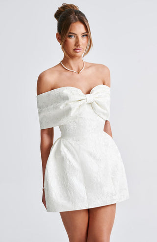Raquel Mini Dress - Ivory - Napalia