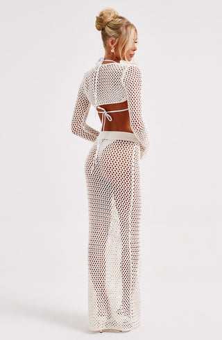 Riella Maxi Skirt - White - Napalia