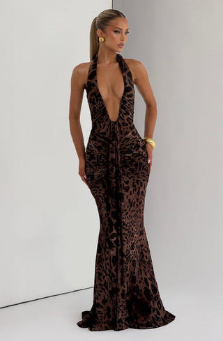 Rosetta Maxi Dress - Leopard Print - Napalia