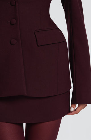 Rowena Blazer - Plum - Napalia