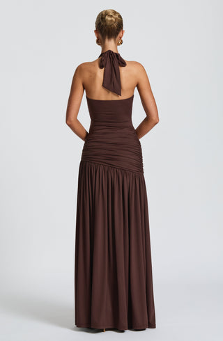 Saira Maxi Skirt - Plum Brown - Napalia