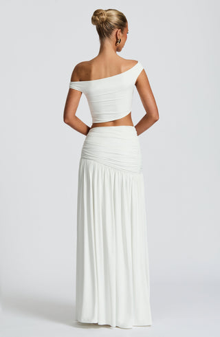 Saira Maxi Skirt - White - Napalia