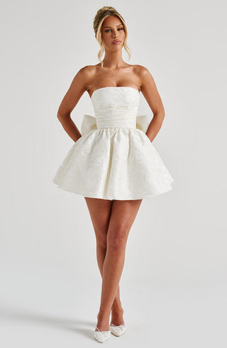 Salome Mini Dress - Ivory - Napalia