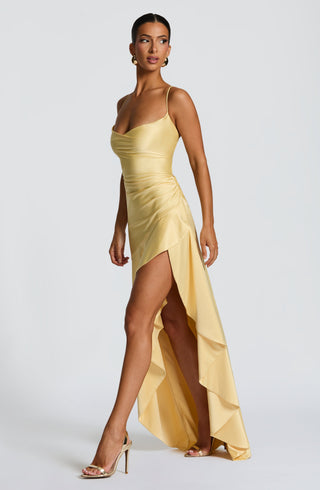Samira Maxi Dress - Lemon - Napalia