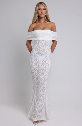 Stephanie Maxi Dress - Ivory - Napalia