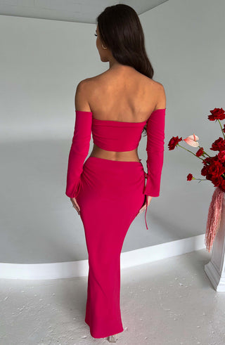 Tana Maxi Skirt - Pink - Napalia
