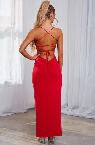 Victoria Maxi Dress - Red - Napalia