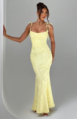 Whitney Maxi Dress - Lemon - Napalia