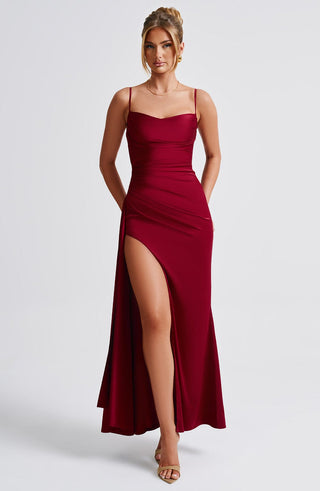 Winona Maxi Dress - Burgundy - Napalia