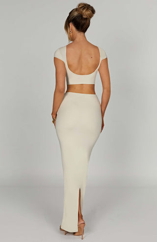 Yazmin Maxi Skirt - Cream - Napalia
