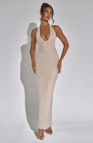 Zayde Maxi Dress - Nude - Napalia