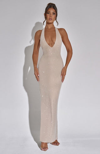 Zayde Maxi Dress - Nude - Napalia