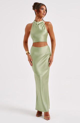 Zaylee Maxi Skirt - Khaki - Napalia