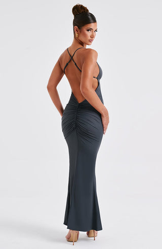 Zelda Maxi Dress - Charcoal - Napalia